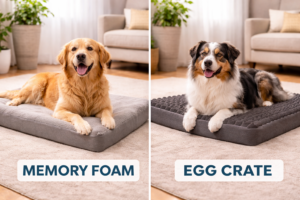 Read more about the article Memory Foam vs Egg Crate Dog Bed: Which One Is Better?